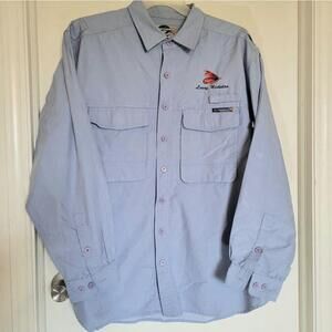 Men's Ex Officio light purple Long Sleeve Button Down Shirt Size XL *embroidery